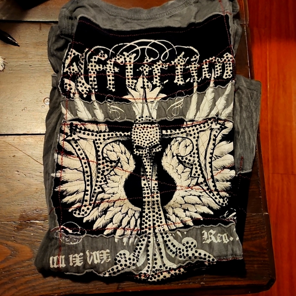 Affliction grey t-shirt